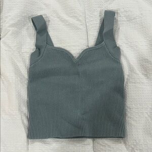 Abercrombie & Fitch Charcoal Ribbed Tank Top